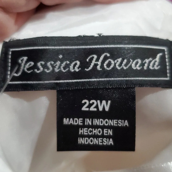 Jessica Howard woman white sleeveless circle pattern embroidered dress NWT - Picture 7 of 7